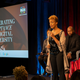 Harlem’s Fashion Row founder Brandice Daniel (c) addresses the audience at the inaugural HFR x Google Fashion Summit.